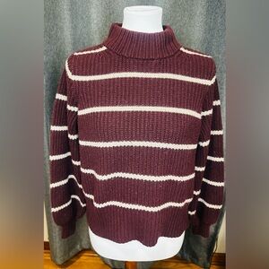 Abercrombie & Fitch Striped Mock Neck Sweater – Women’s Small